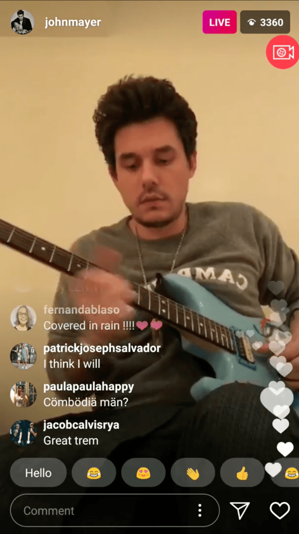 Instagram Live John Mayer